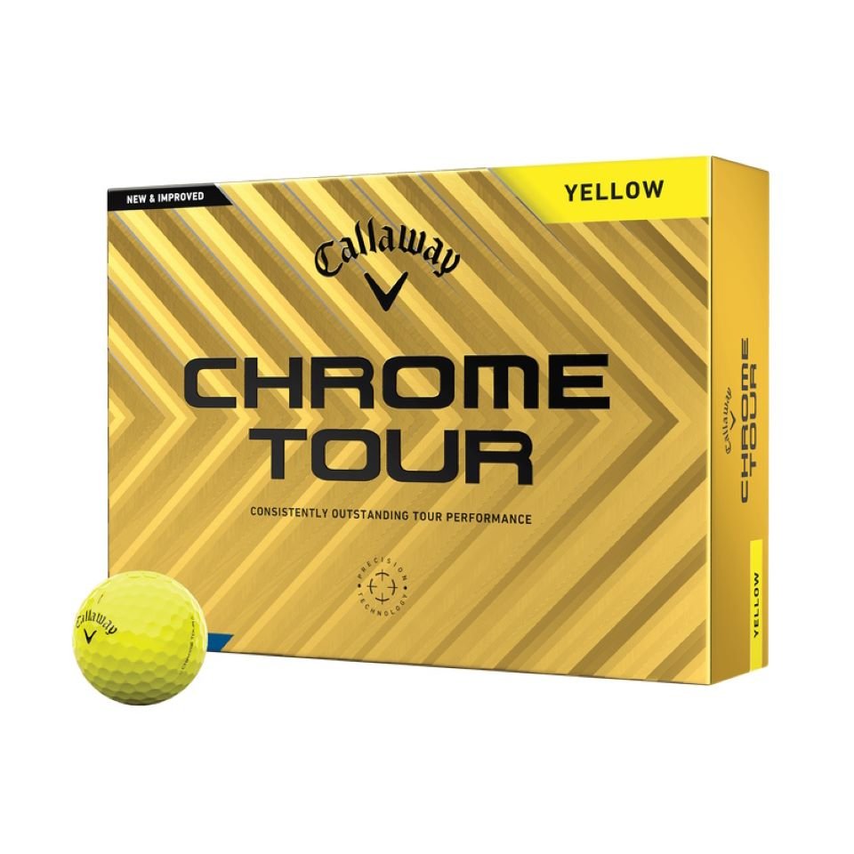 Callaway 2024 Chrome Tour Yellow  Golf Balls