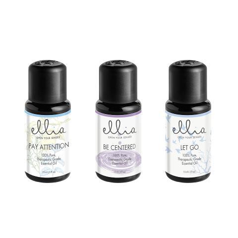 Ellia Essential Oils 3-Pack: Pay Attention, Be Centered, and Let Go
