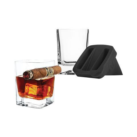 Corkcicle Whiskey Wedge Single with Cigar Glass